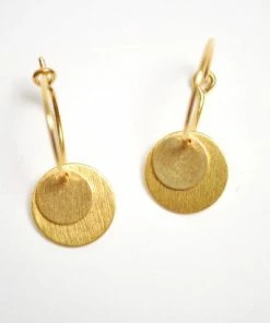 Pernille Corydon Small Coin Gold Earrings