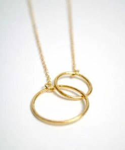 Pernille Corydon Double Plain Loop Gold Necklace