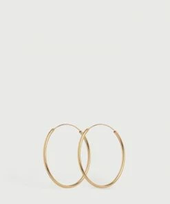 Pernille Corydon Plain Gold Hoops
