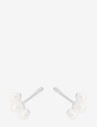 Pernille Corydon - Ocean Pearl Earsticks - Silver
