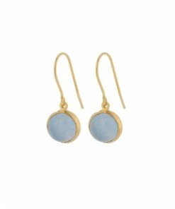 Pernille Corydon Aura Blue Earhooks In Gold