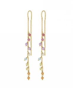 Pernille Corydon Rainbow Earchains Gold