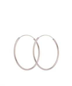 Pernille Corydon 3cm Silver Plain Hoops